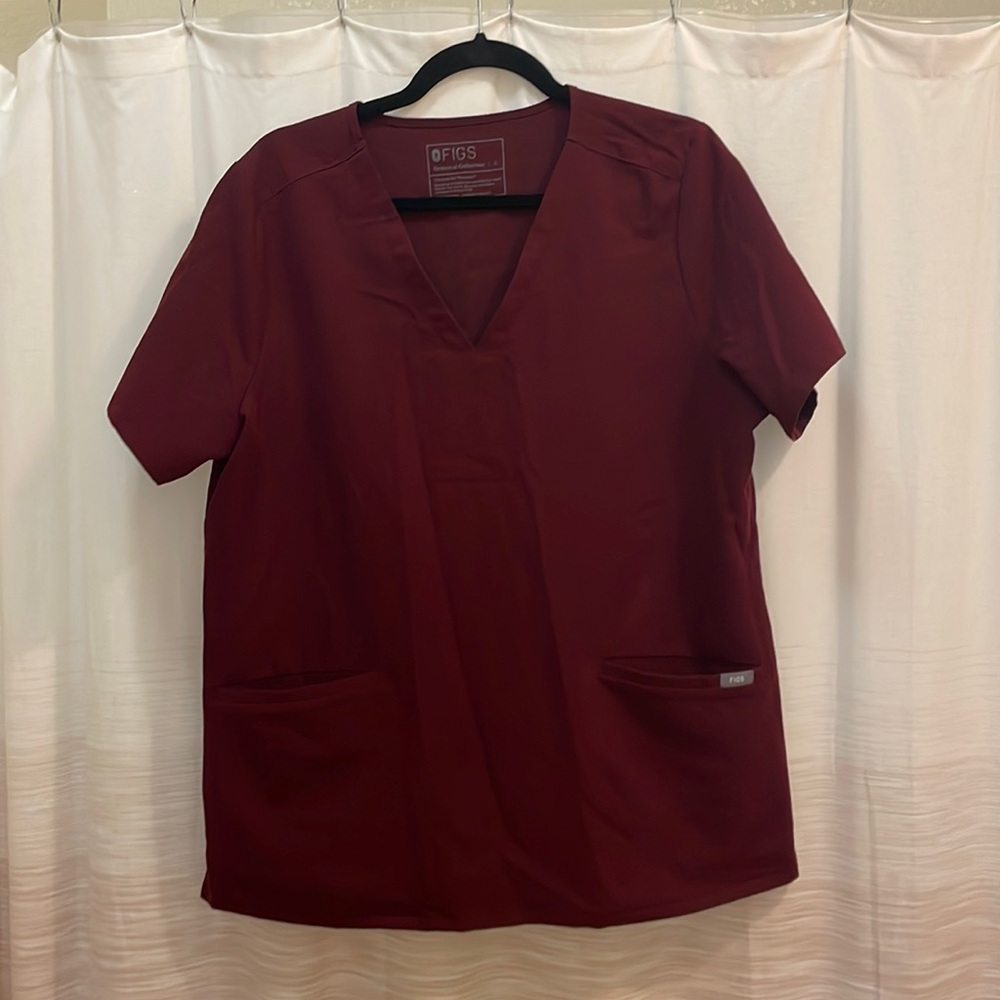Figs Maroon Scrub Top❤️